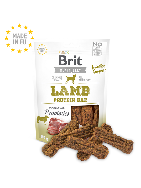 Brit Meat Jerky Snack–Lamb & Chicken Protein bar 80 G